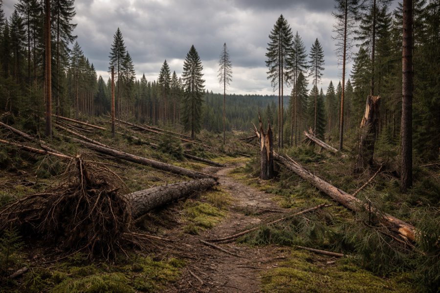 Stormskada på tak i Dalarna