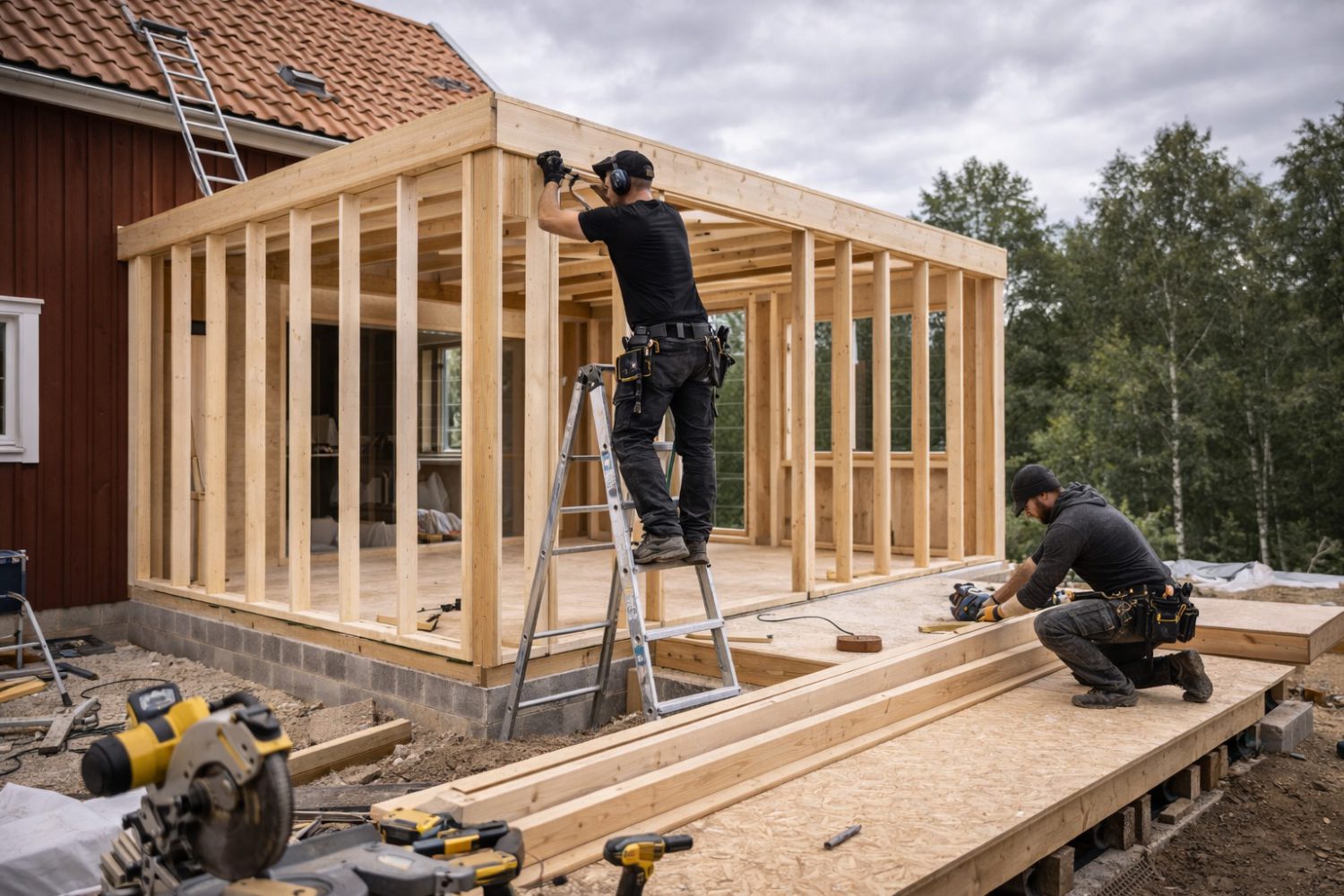 Praktisk tillbyggnad för mer plats i hemmet