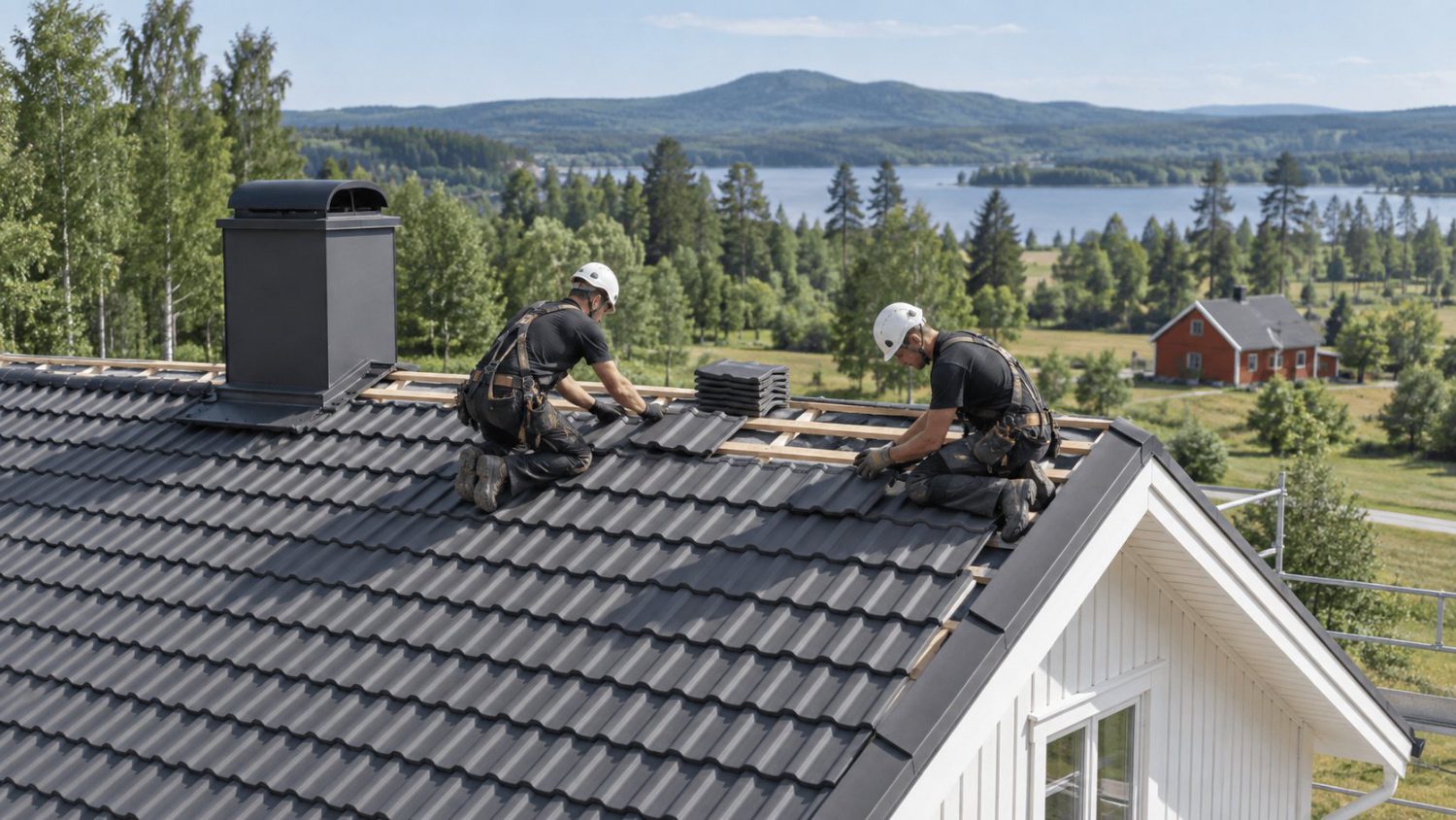 Taklaggare – hantverkare i arbete