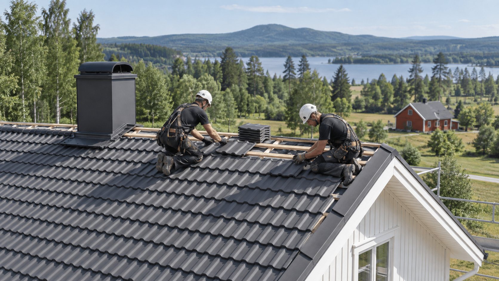 Taklaggare – hantverkare i arbete