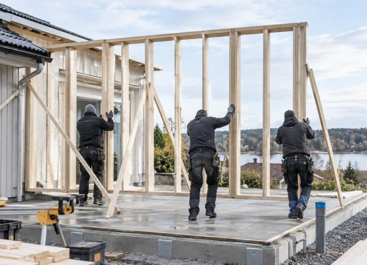 Tillbyggnad – hantverkare i arbete
