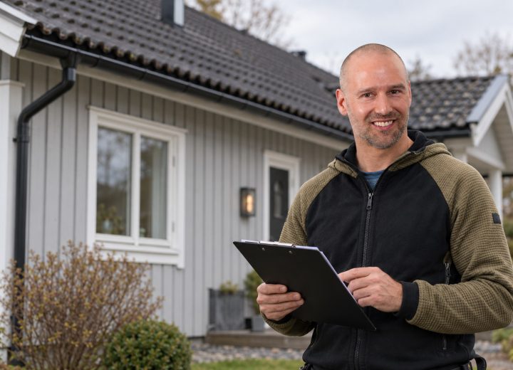 Viktor från Falu Allbygg i villamiljö