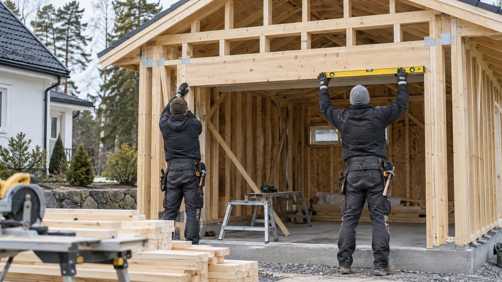 Attefall garage hantverkare garage