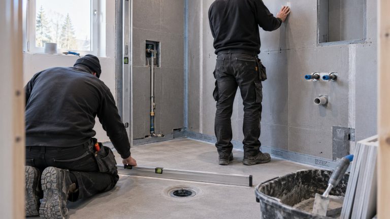 Badrum hantverkare underarbete