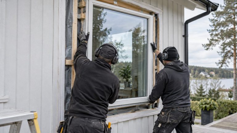 Fonster hantverkare montering