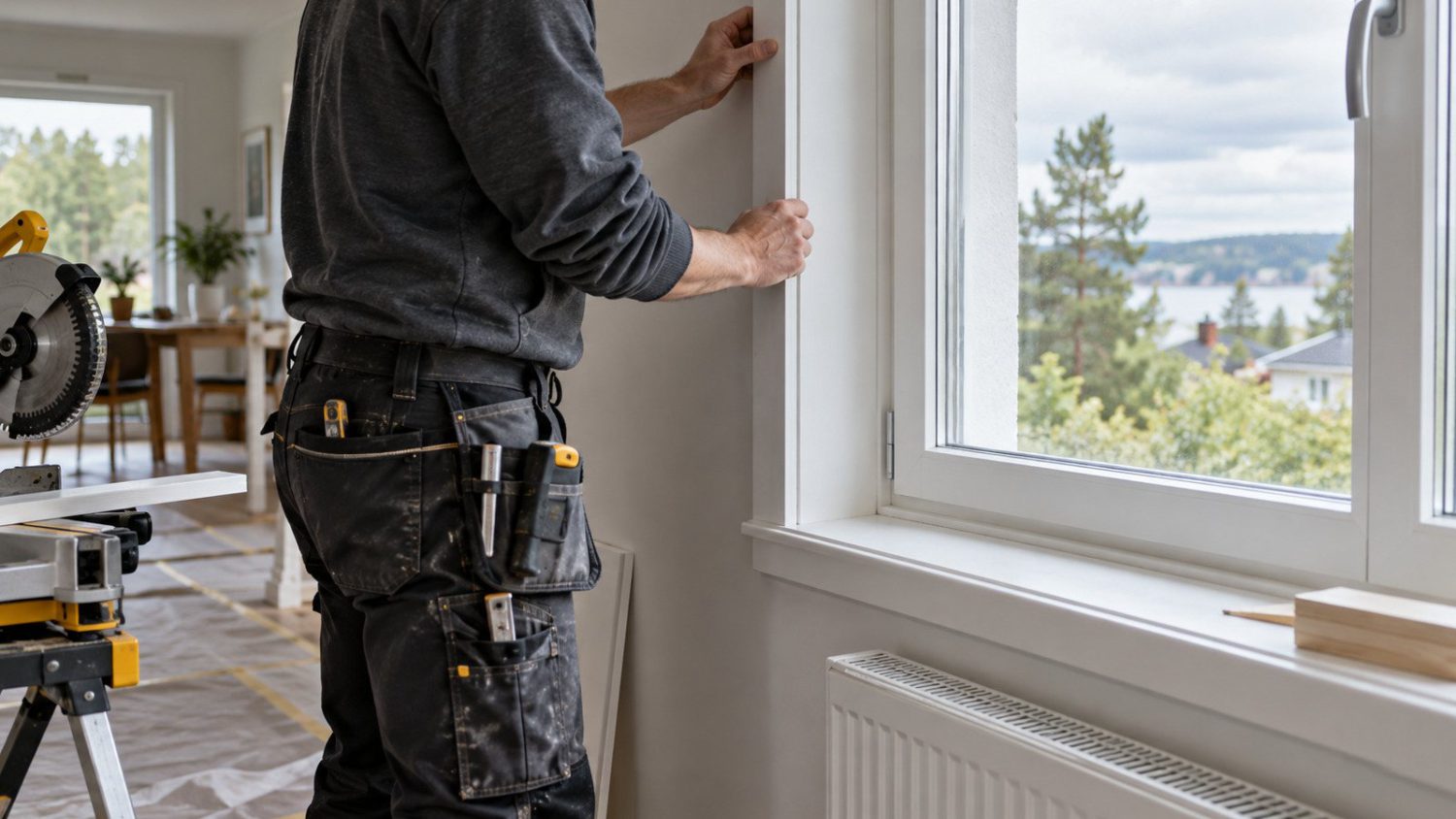 Fonster arbete invandig smyg