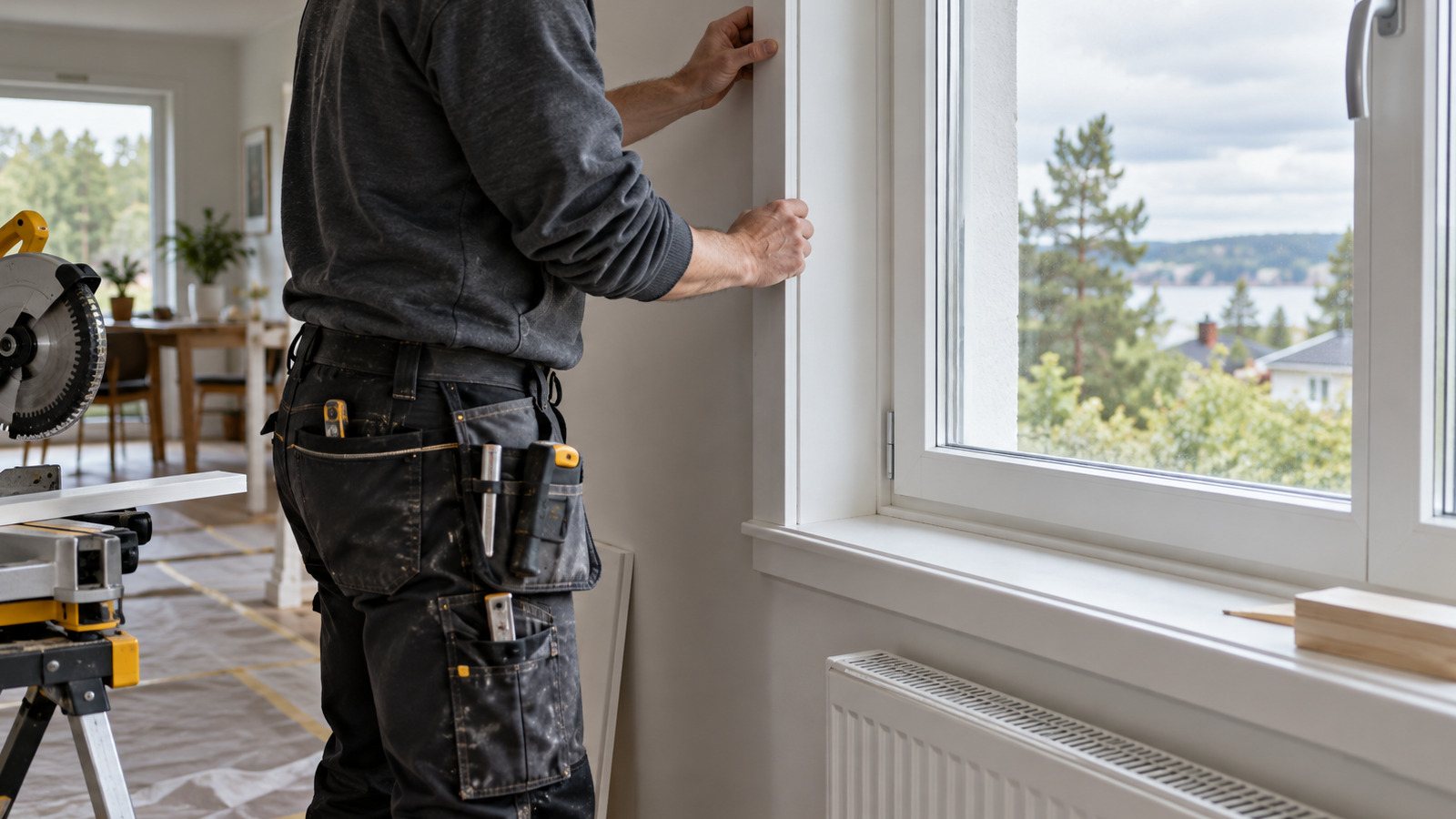 Fonster arbete invandig smyg