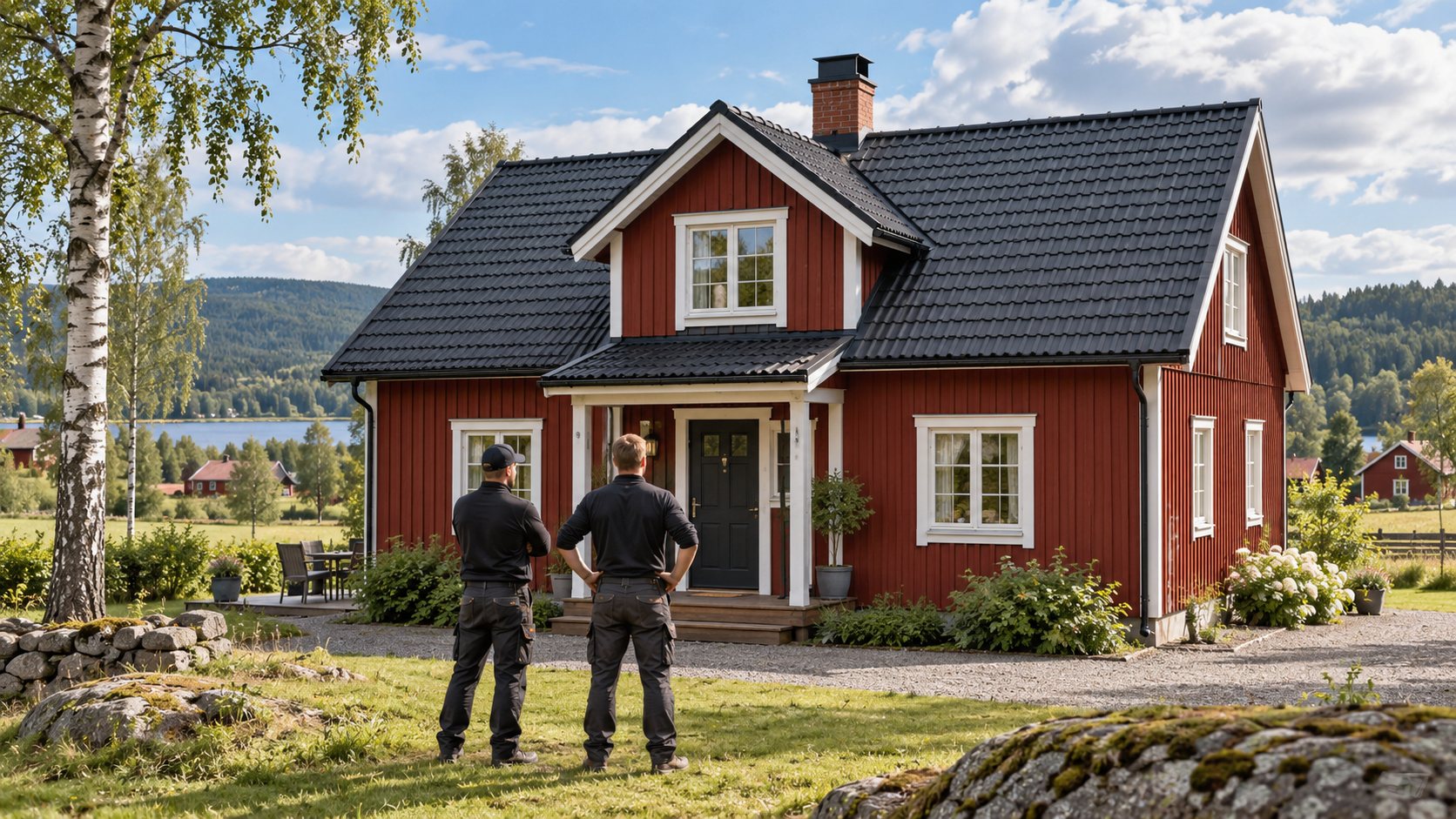Taklaggare hero fardigt rott hus